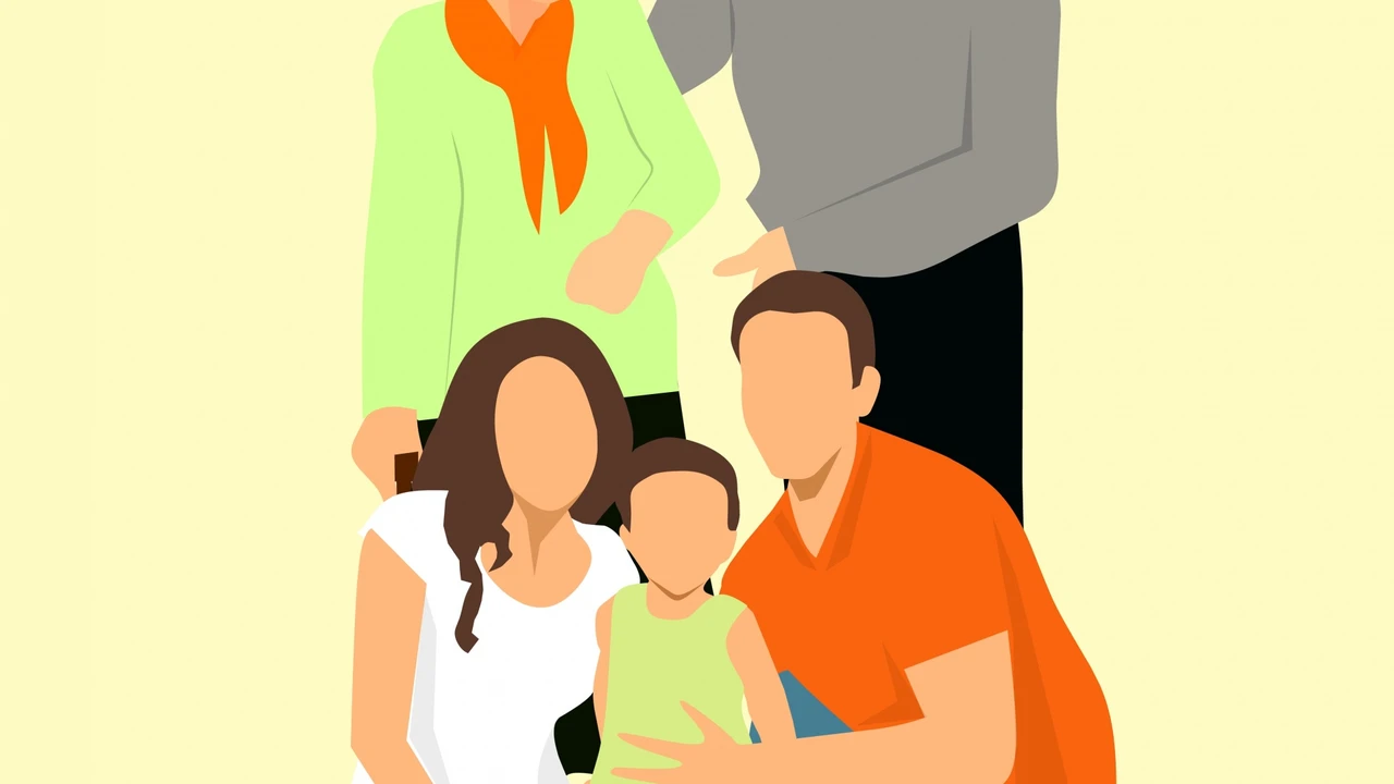 Close up on a plate of mashed potatoes, topped with baked pork chops with cream of mushroom soup, and a side of green beans.